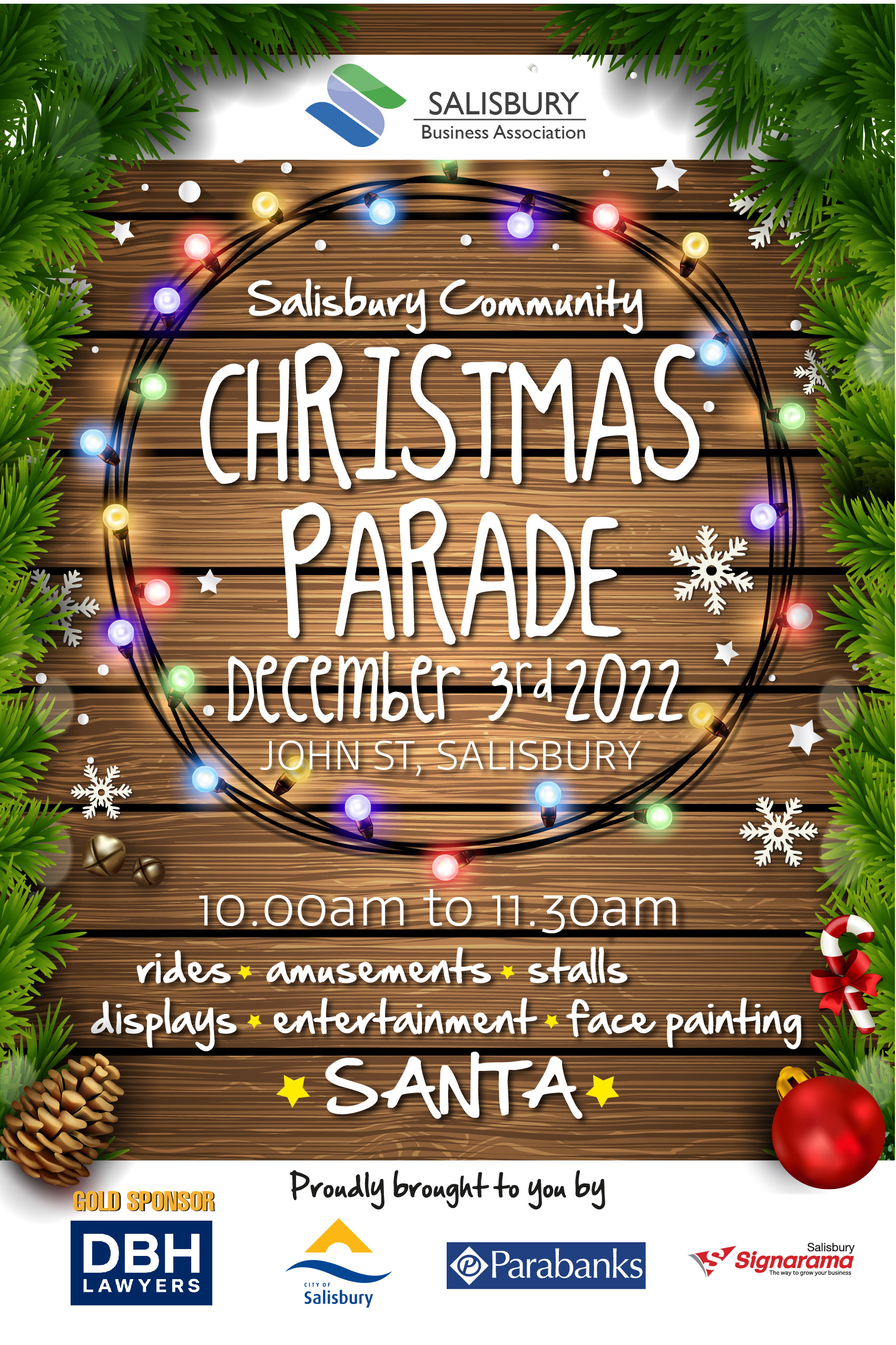 30th Salisbury Community Christmas Parade FREE CHILDREN’S ACTIVITIES