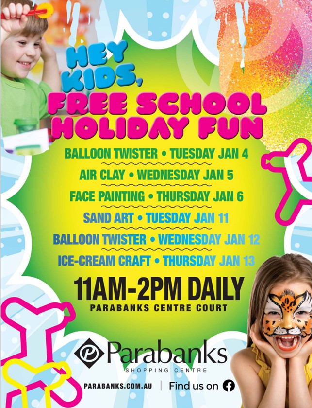 Free School Holiday Fun @ Parabanks